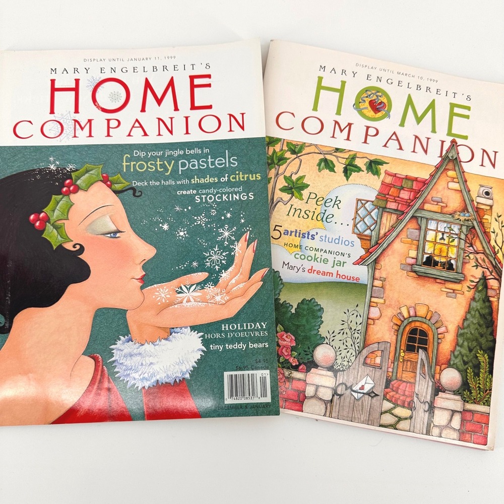 Mary Engelbreit Home Companion Magazine Lot 2 Issues 1999 Holiday Excellent DIY